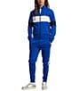 Color:Sapphire Start Multi - Image 3 - Long Sleeve Double-Knit Mesh Track Jacket