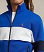 Color:Sapphire Start Multi - Image 4 - Long Sleeve Double-Knit Mesh Track Jacket