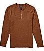 Polo Ralph Lauren Long Sleeve Jacquard Knit Herringbone Sleep Shirt, Color:Branch Brown - Image 1