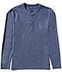 Polo Ralph Lauren Long Sleeve Jacquard Knit Herringbone Sleep Shirt, Color:Cruise Navy/Tempest Herringbone - Image 1