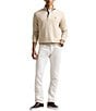 Polo Ralph Lauren Long Sleeve Luxury Jersey Quarter-Zip Pullover, Color:Expedition Dune Heather - Image 3
