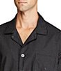 Color:Black - Image 3 - Long Sleeve Woven Soho Plaid Pajama Top