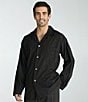 Color:Black - Image 6 - Long Sleeve Woven Soho Plaid Pajama Top
