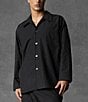 Color:Black - Image 2 - Long Sleeve Woven Soho Plaid Pajama Top