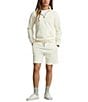 Color:Clubhouse Cream - Image 3 - Loop-Back Fleece 6.5#double; Inseam Shorts