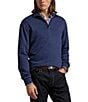 Polo Ralph Lauren Luxury Jersey Long Sleeve Polo Shirt, Spring Navy Heather - Image 1