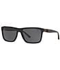 Color:Shiny Black - Image 1 - Men's Ph4153 58mm Rectangle Sunglasses