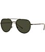 Color:Green - Image 1 - Men's Defender Ph3139 57mm Pilot Sunglasses