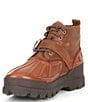 Color:Tan - Image 4 - Men's Oslo Low Leather and Suede Waterproof Lug Sole Boots