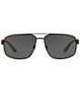 Polo Ralph Lauren Men's Ph3112 62mm Pilot Sunglasses, Color:Matte Black - Image 2