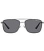 Polo Ralph Lauren Men's Ph3137 59mm Gunmetal Pilot Sunglasses, Color:Shiny Gunmetal - Image 2