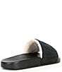 Color:Black - Image 2 - Men's Polo Suede and Shearling Slides