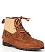 Color:Teak/Natural Sherpa - Image 1 - Men's Ranger Mid Suede and Faux-Shearling Boots