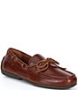Color:Deep Saddle Tan - Image 1 - Men's Roberts Boat Style Leather Drivers