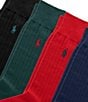 Polo Ralph Lauren Merino Wool Rib Socks 4-Pack Gift Box - Image 2