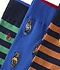 Polo Ralph Lauren Mini Bear & Stripe 3-Pack Socks, Color:Multi - Image 2