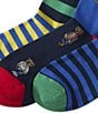 Polo Ralph Lauren Mini Bear & Stripe 3-Pack Socks, Color:Multi - Image 3