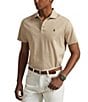 Polo Ralph Lauren Mini Horseshoe Print Short Sleeve Polo Shirt, Color:Warm Brown Heather - Image 1