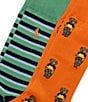 Polo Ralph Lauren Mini Surf Bear/Striped Crew Socks 2-Pack, Color:Orange - Image 3