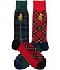 Polo Ralph Lauren Mismatch Paired Monogram Tartan Socks - Image 1
