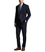 Color:Blue - Image 1 - Performance Modern Fit Flat Front Pinstripe Twill 2-Piece Suit