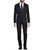 Color:Navy - Image 1 - Performance Modern Fit Flat Front Solid Twill 2-Piece Suit