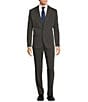 Color:Charcoal - Image 1 - Performance Modern Fit Flat Front Solid Twill 2-Piece Suit