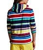 Color:RL 2000 Red Multi - Image 2 - Multicolor Stripe Long Sleeve Hoodie T-Shirt