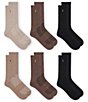 Color:Brown - Image 1 - Performance Cotton Crew 6-Pack Socks