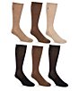 Color:Brown - Image 1 - Performance Cotton Crew Socks 6-Pack