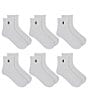 Color:White - Image 1 - Performance Cotton Quarter Socks 6-Pack