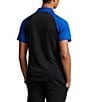 Color:Polo Black/Sapphire Star - Image 2 - Pique Performance Stretch Short Sleeve Polo Shirt