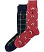 Polo Ralph Lauren Plaid and Pointers Dress Socks 2-Pack - Image 1