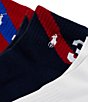 Polo Ralph Lauren Polo Sash Quarter Socks 3-Pack - Image 3