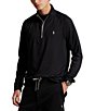Color:Polo Black - Image 1 - Raglan Sleeve Performance Jersey Quarter-Zip Pullover
