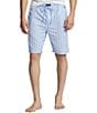 Color:Marina Stripe/Cruise Navy - Image 1 - Relaxed Fit Striped Woven 9#double; Inseam Sleep Shorts