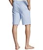 Color:Marina Stripe/Cruise Navy - Image 2 - Relaxed Fit Striped Woven 9#double; Inseam Sleep Shorts