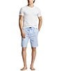 Color:Marina Stripe/Cruise Navy - Image 3 - Relaxed Fit Striped Woven 9#double; Inseam Sleep Shorts
