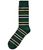 Polo Ralph Lauren Repp-Stripe Wool Blend Boot Socks, Color:Hunter Green - Image 1