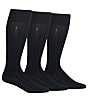 Color:Black - Image 1 - Ribbed Over-the-Calf Socks 3-Pack