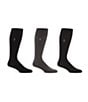 Color:Navy/Charcoal/Black - Image 1 - Ribbed Over-the-Calf Socks 3-Pack