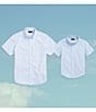 Color:Blue/White - Image 4 - RL Prepster Classic Fit Seersucker Short Sleeve Woven Shirt