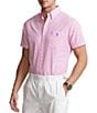 Color:Rose/White - Image 1 - RL Prepster Classic-Fit Seersucker Short-Sleeve Woven Shirt