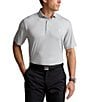 Color:Peak Grey - Image 1 - RLX Golf Classic Fit Performance Stretch Houndstooth Short Sleeve Polo Shirt