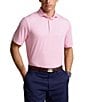 Color:Pink Flamingo - Image 1 - RLX Golf Classic Fit Performance Stretch Houndstooth Short Sleeve Polo Shirt