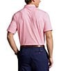 Color:Peaceful Coral - Image 2 - RLX Golf Classic Fit Performance Stretch Micro-Floral Print Short Sleeve Polo Shirt