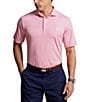 Color:Peaceful Coral - Image 1 - RLX Golf Classic Fit Performance Stretch Micro-Floral Print Short Sleeve Polo Shirt