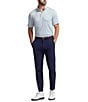 Color:Vessel Blue/Ceramic White - Image 3 - RLX Golf Classic-Fit Stripe Performance Stretch Short-Sleeve Polo Shirt