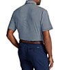 Color:French Navy/Austin Blue - Image 2 - RLX Golf Classic-Fit Stripe Performance Stretch Short-Sleeve Polo Shirt