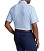 Color:Blue/White - Image 2 - RLX Golf Classic-Fit Stripe Performance Stretch Short-Sleeve Polo Shirt